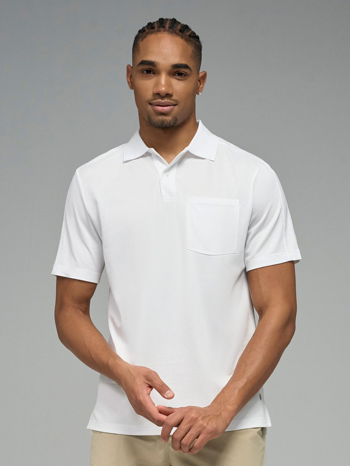 Weekend Piqué Split-Hem Pocket Polo