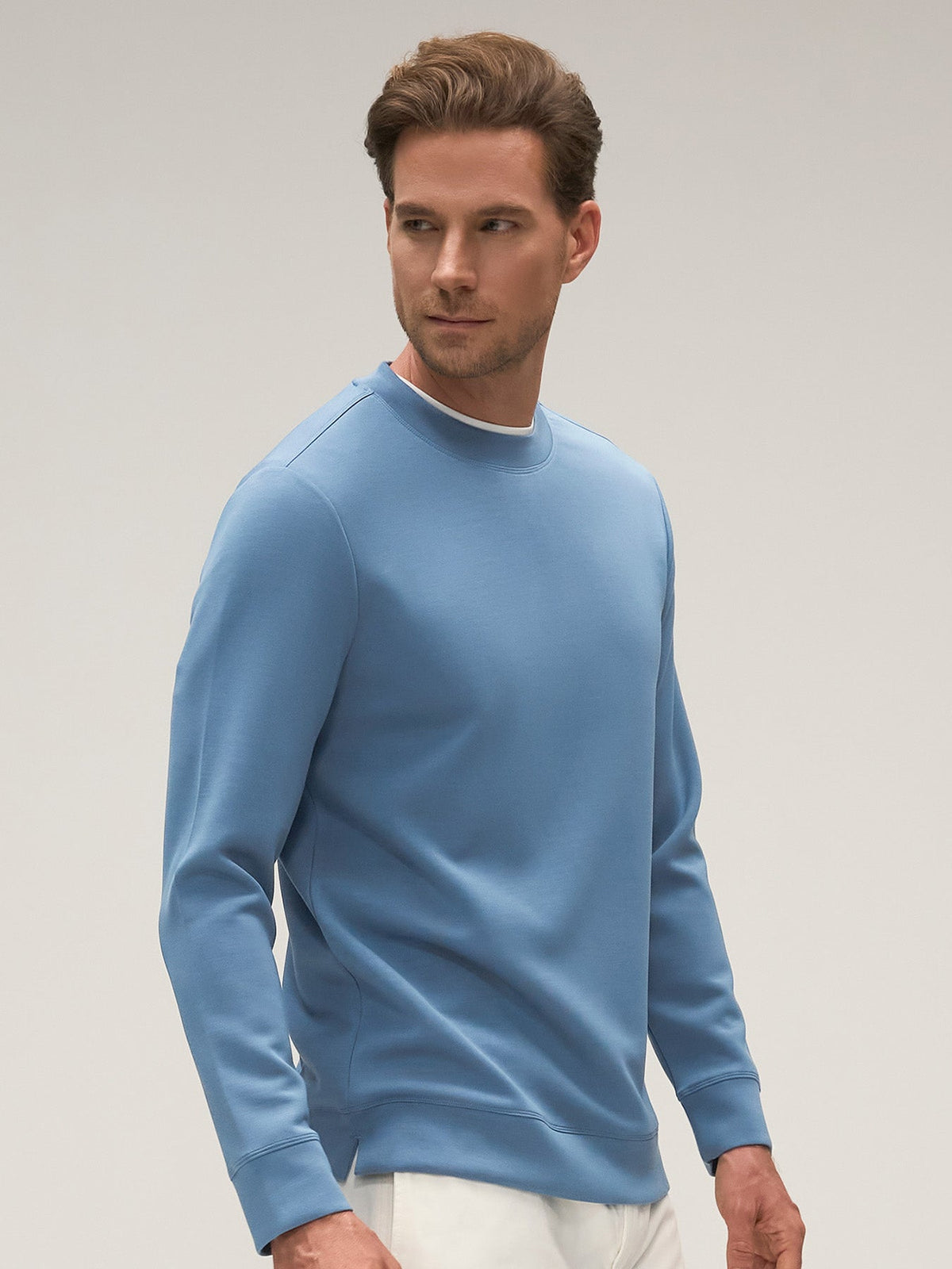 Modal Blend Crew Neck Sweatshirt
