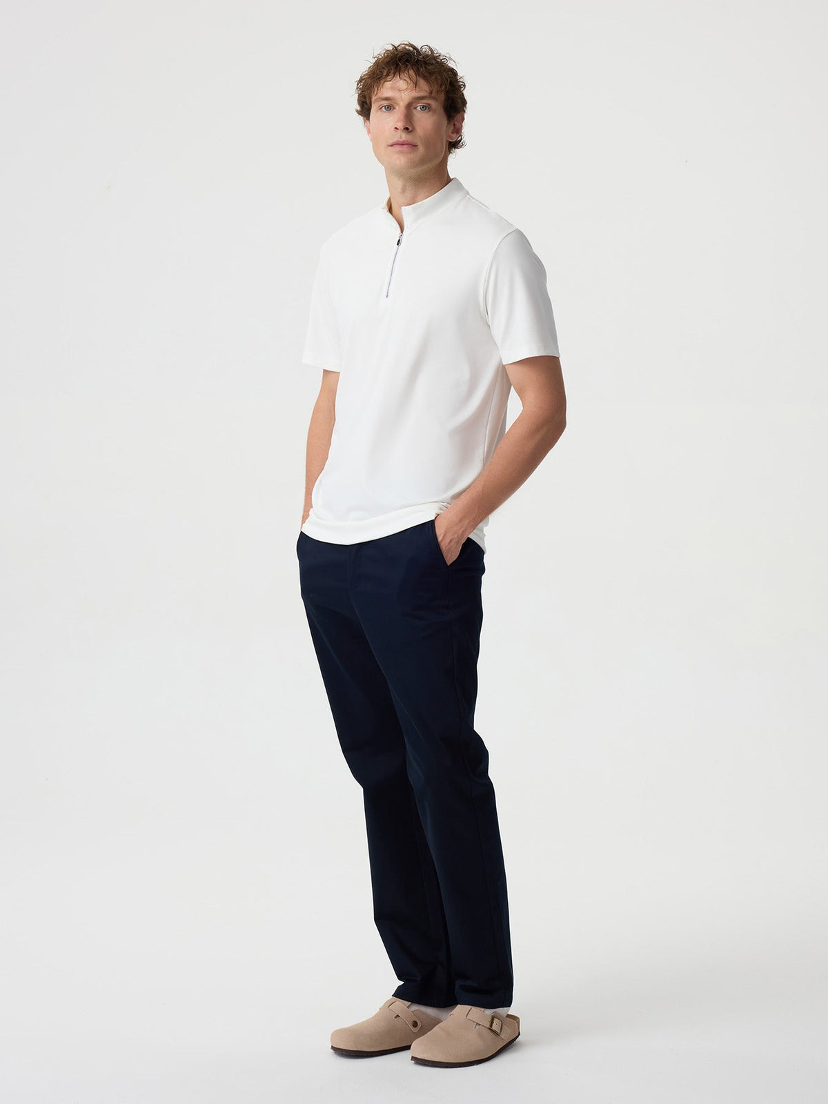 Modal Air Half-Zip Short Sleeve Tee