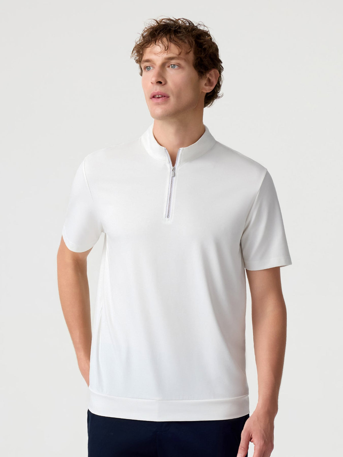Modal Air Half-Zip Short Sleeve Tee